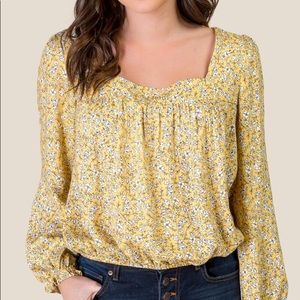 Ava Square Neck Floral Blouse